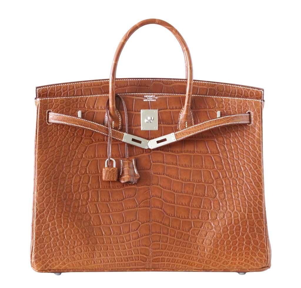Hermes Birkin 40 Fauve Matte Alligator Palladium Hardware