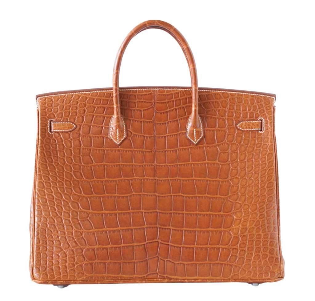 Hermes Birkin 40 Fauve Matte Alligator Palladium Hardware