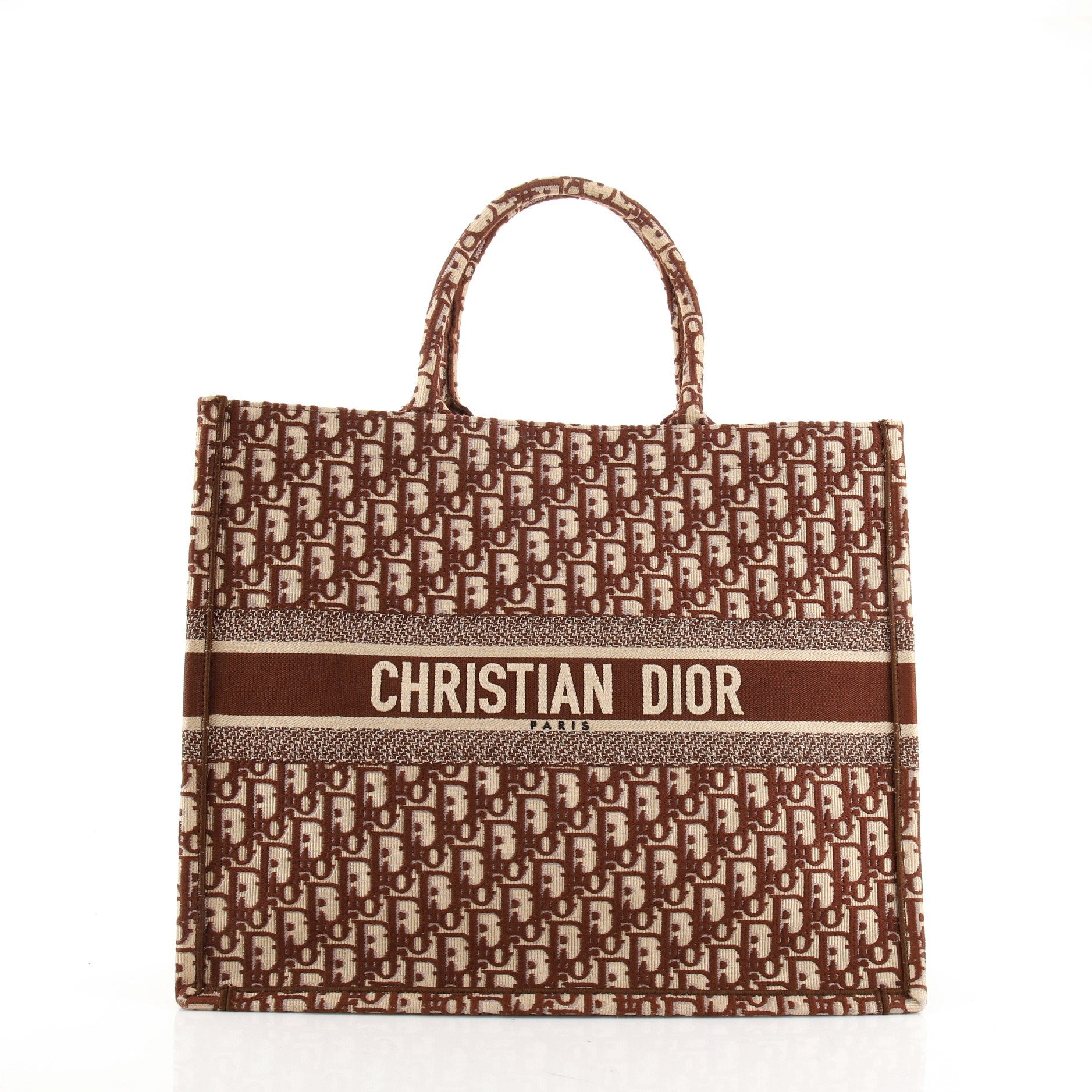 Dior Book Tote Brown Oblique Canvas Handbag