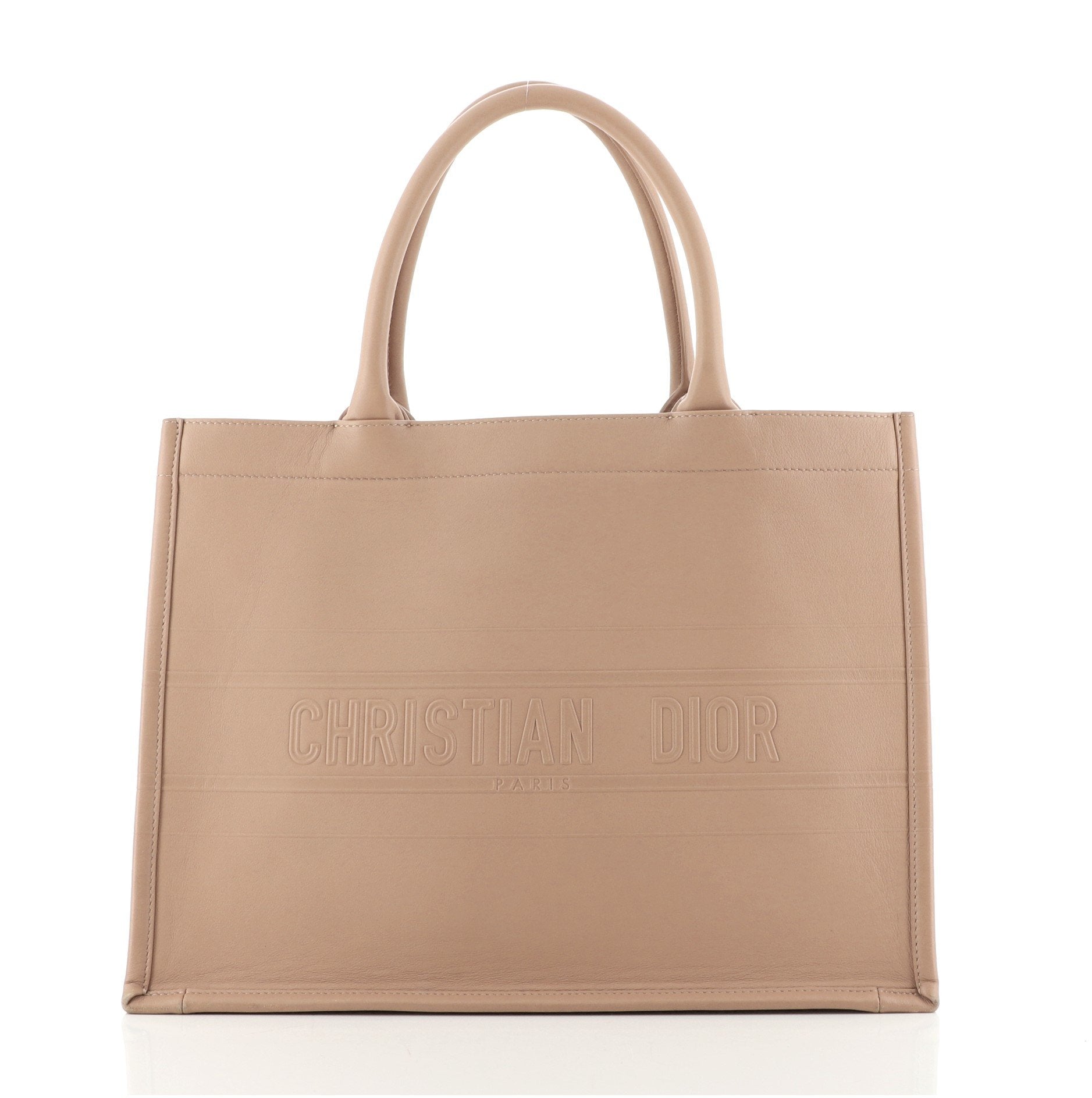 Christian Dior Small Book Tote Embossed Leather