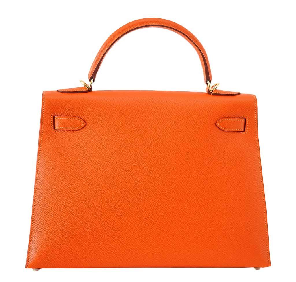 Hermes Kelly Sellier 32 Feu Epsom Leather Gold Hardware