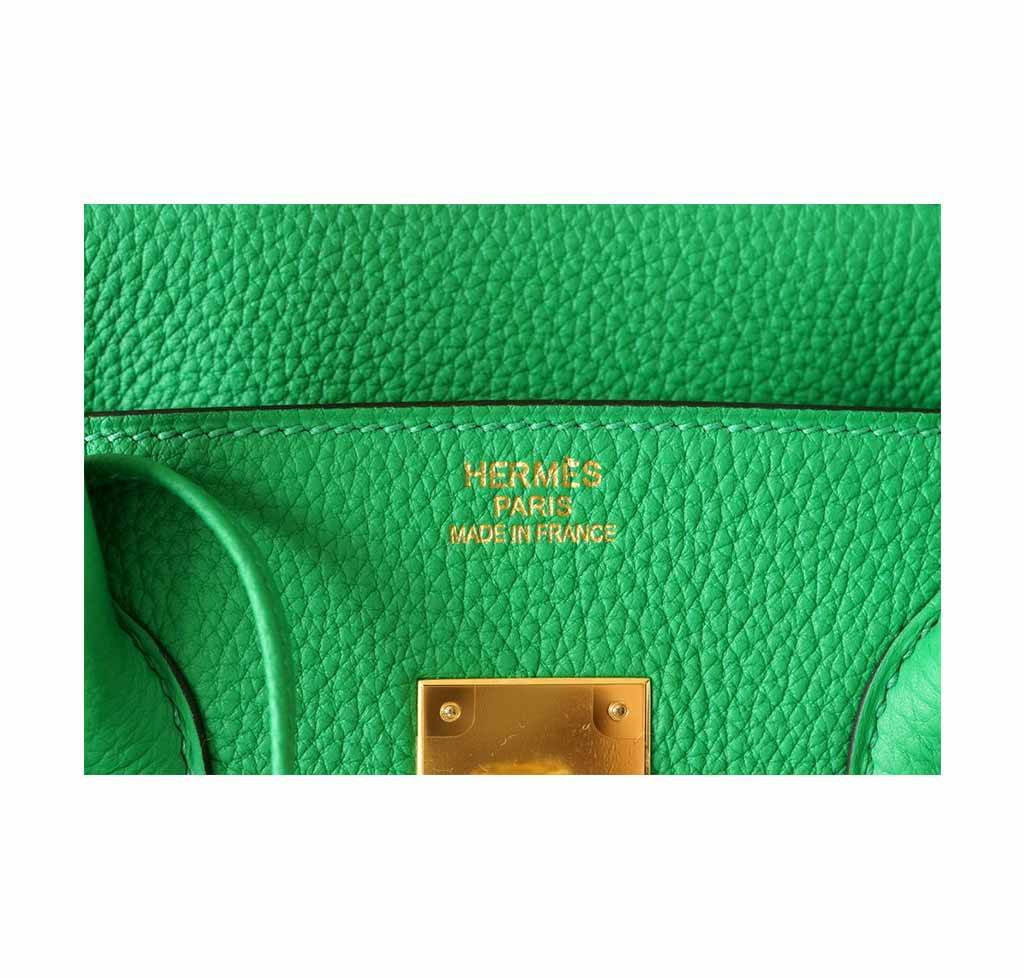 Hermes Birkin 35 Bamboo Togo Leather Gold Hardware
