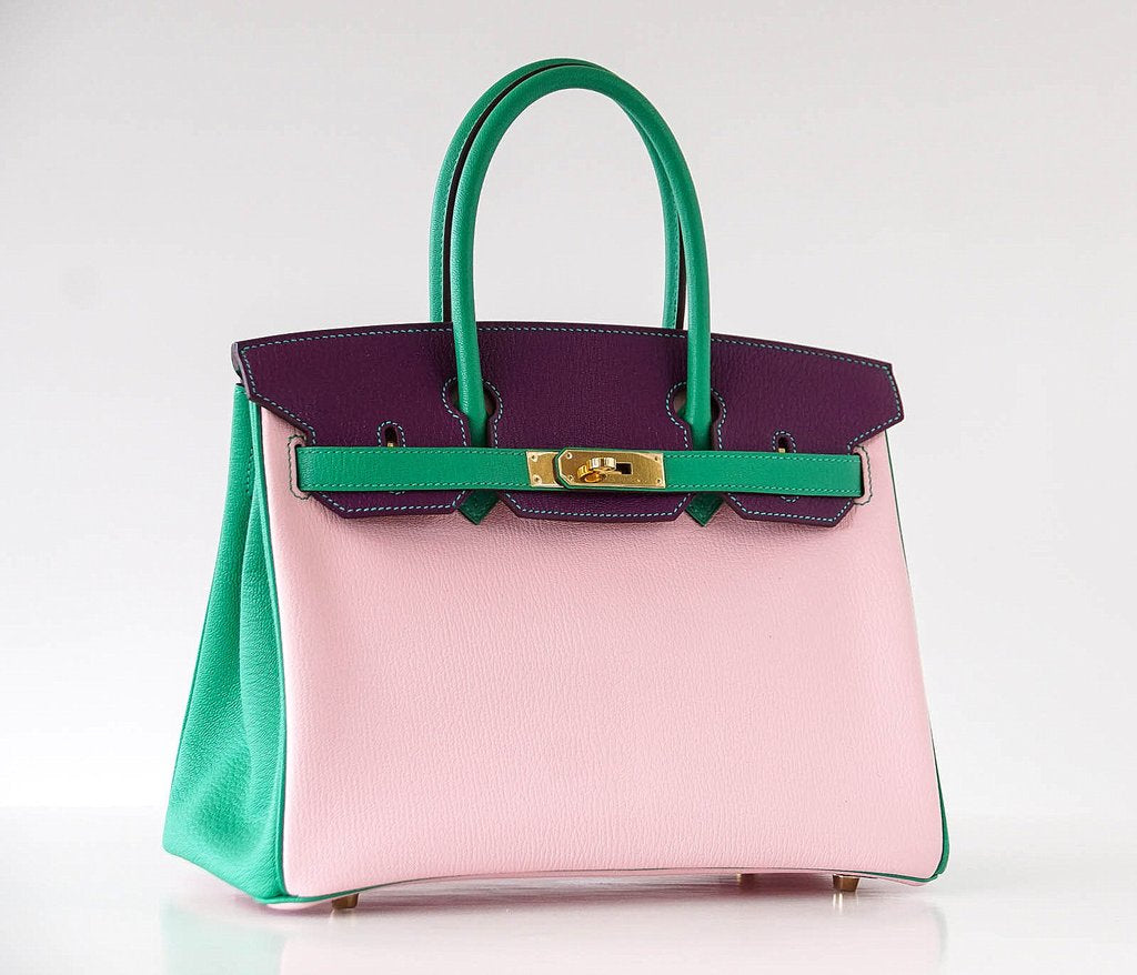 Hermès Birkin 30 Tri-Color Chevre Horseshoe Bag GHW