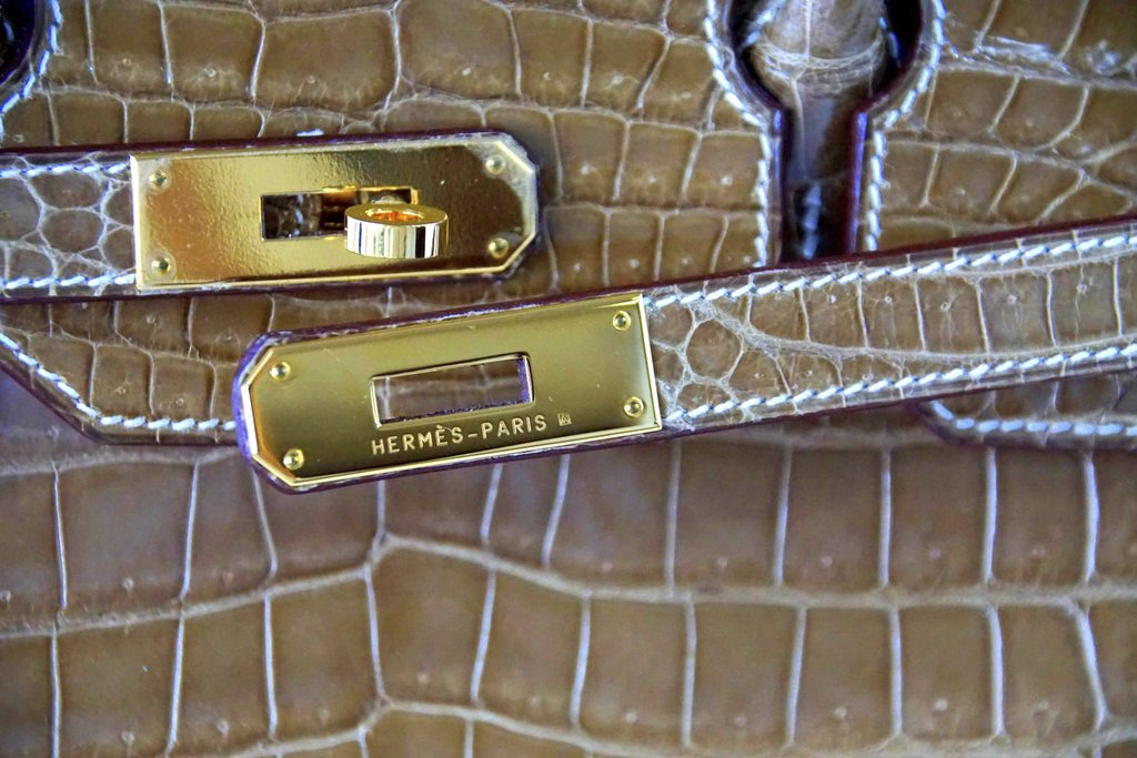 Hermes Birkin 35 Ficelle Porosus Crocodile Gold Hardware