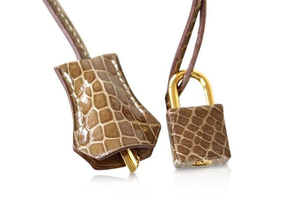 Hermes Birkin 35 Ficelle Porosus Crocodile Gold Hardware