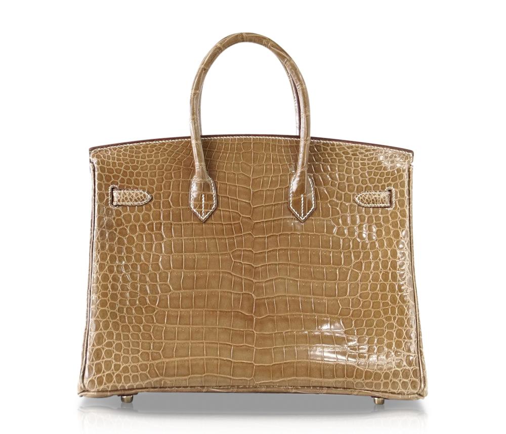 Hermes Birkin 35 Ficelle Porosus Crocodile Gold Hardware