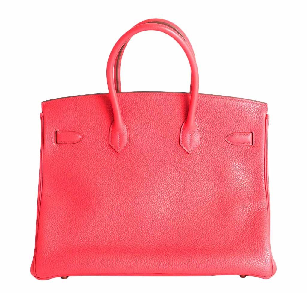 Hermes Birkin 35 Fuchsia Togo Leather Gold Hardware