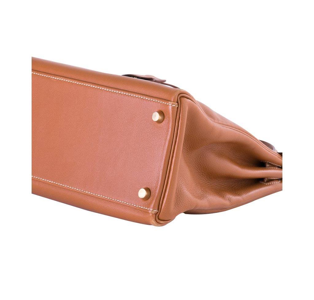 Hermes Kelly 32 Gold Gulliver Leather Gold Hardware