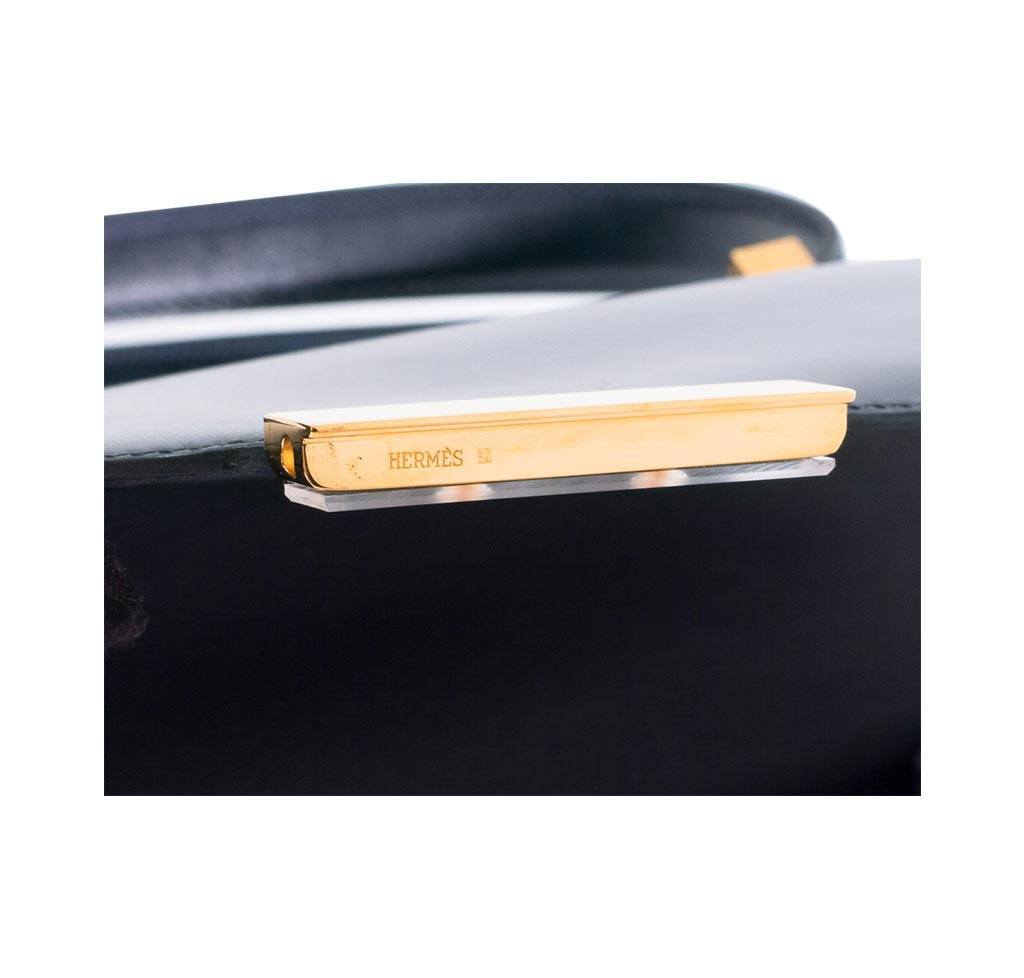 Hermes Constance 23 Navy Box Calf Leather Gold Hardware
