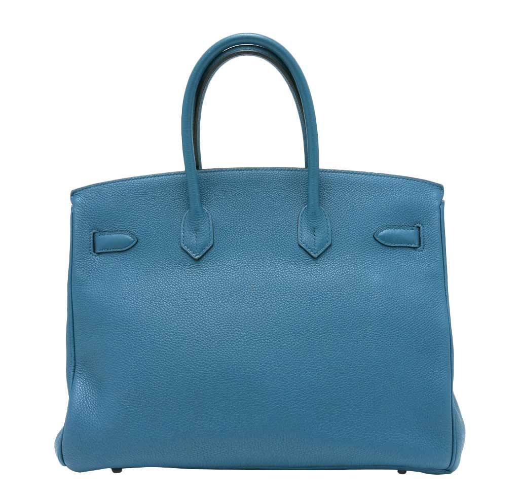 Hermes Birkin 35 Cobalt Togo Leather Palladium Hardware