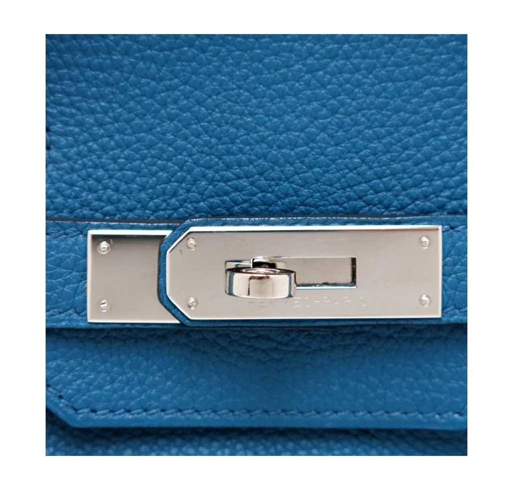 Hermes Birkin 35 Cobalt Togo Leather Palladium Hardware
