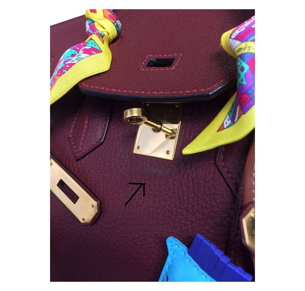Hermes Birkin 35 Sienne Togo Leather Palladium Hardware