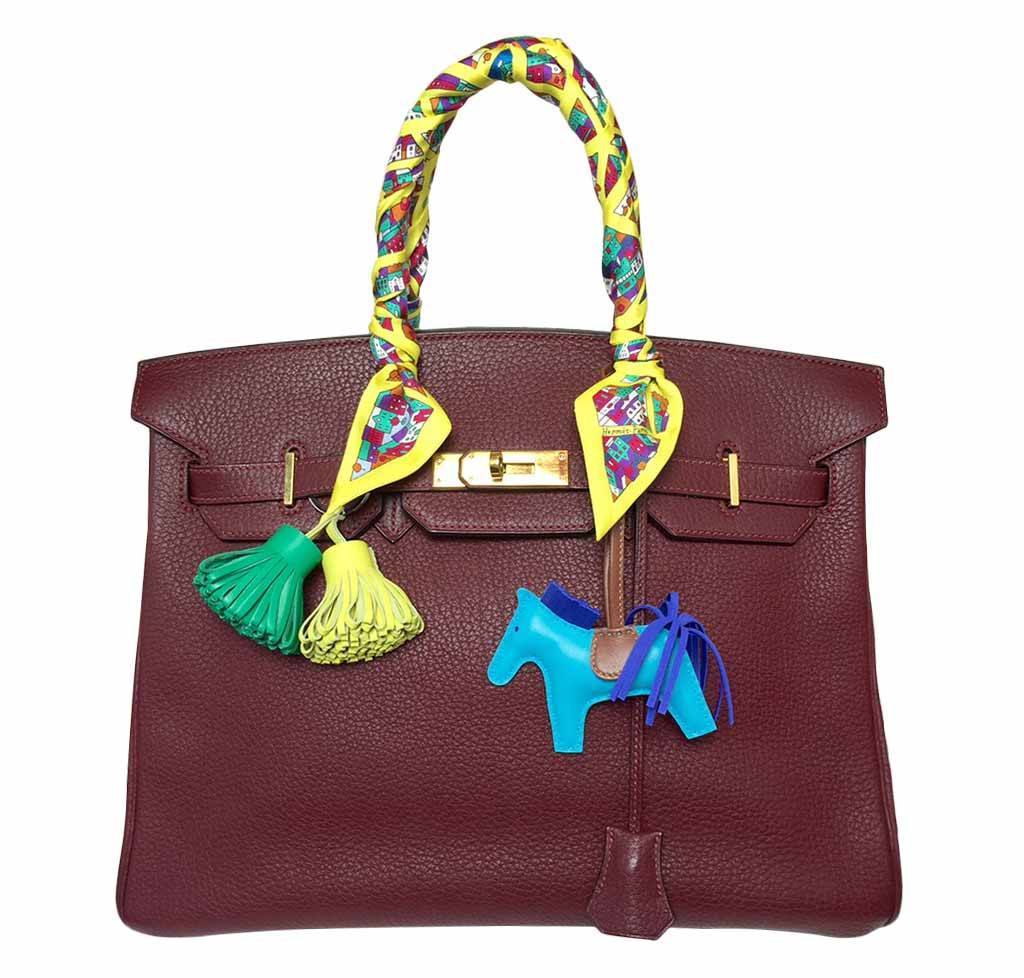 Hermes Birkin 35 Sienne Togo Leather Palladium Hardware
