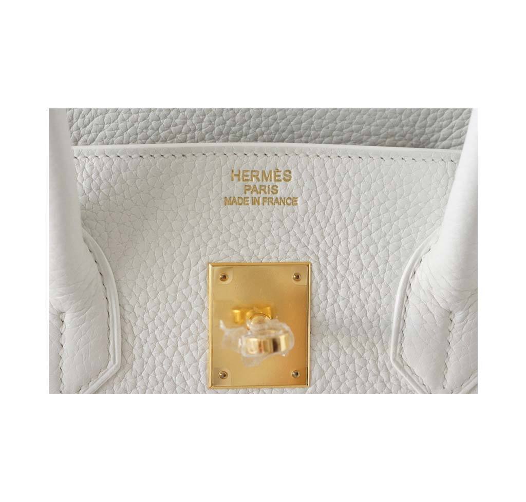 Hermes Birkin 35 Snow White Togo Leather Gold Hardware