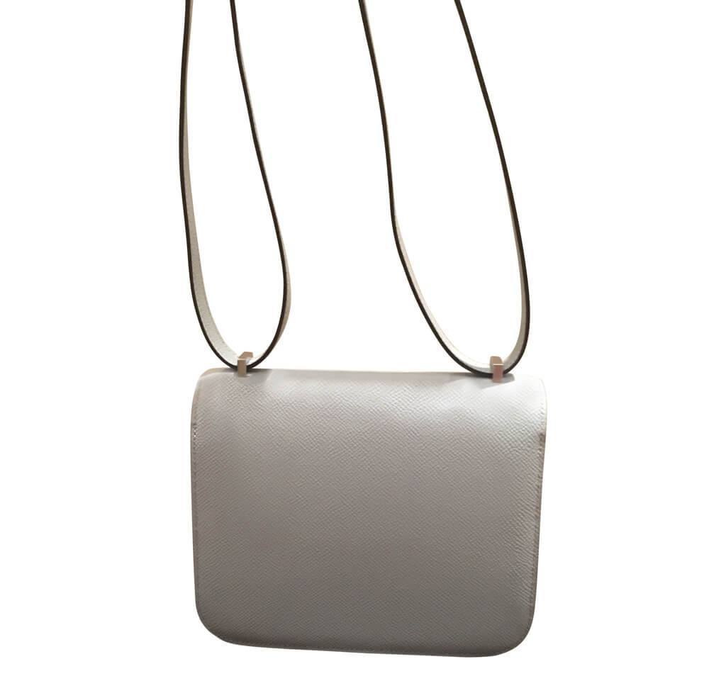 Hermes Constance Mini 18 Bleu Glacier Epsom Leather Palladium Hardware