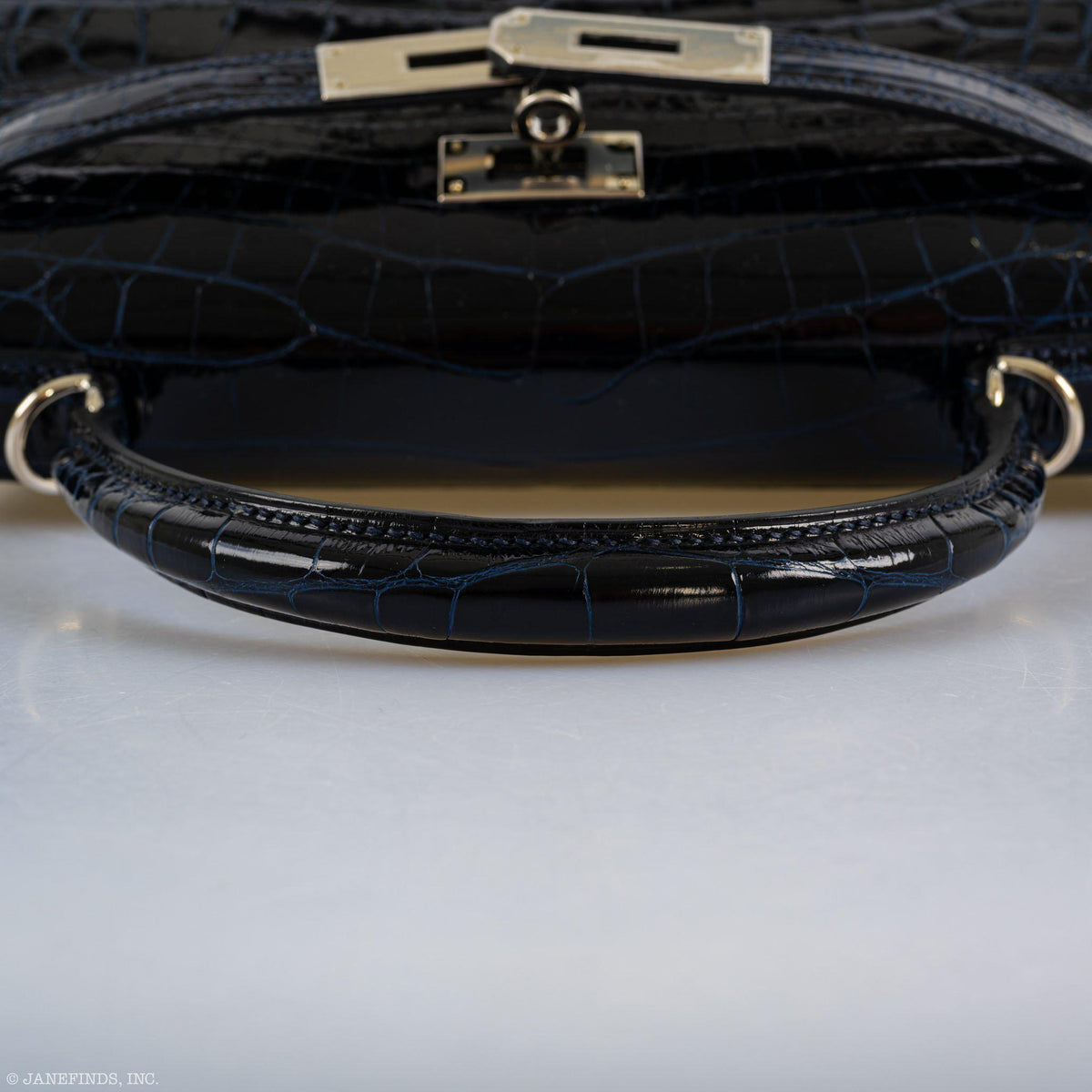 Hermes Kelly 28 Sellier Verso Blue Marine Palladium Hardware - 2019, D