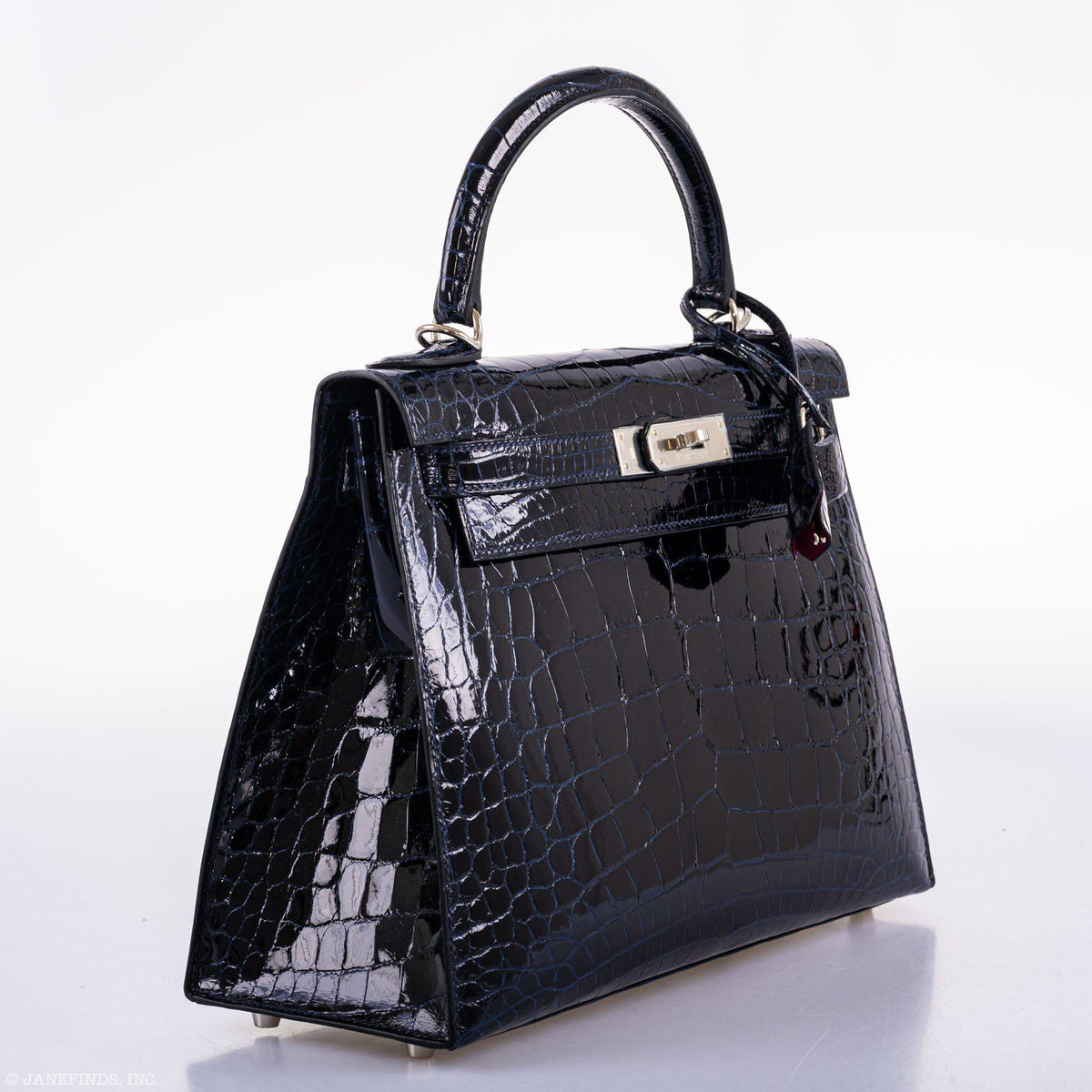 Hermes Kelly 28 Sellier Verso Blue Marine Palladium Hardware - 2019, D