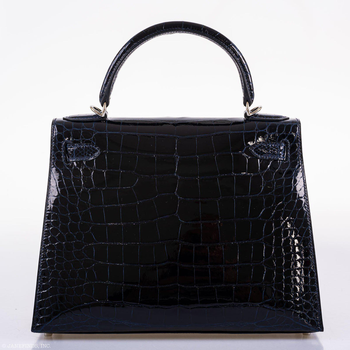 Hermes Kelly 28 Sellier Verso Blue Marine Palladium Hardware - 2019, D