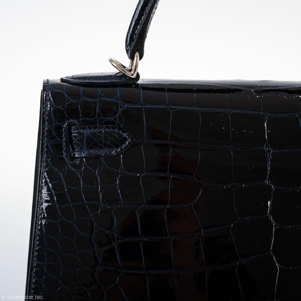 Hermes Kelly 28 Sellier Verso Blue Marine Palladium Hardware - 2019, D