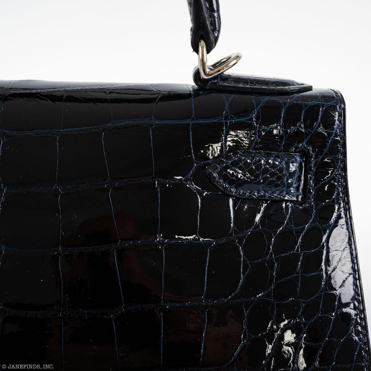 Hermes Kelly 28 Sellier Verso Blue Marine Palladium Hardware - 2019, D