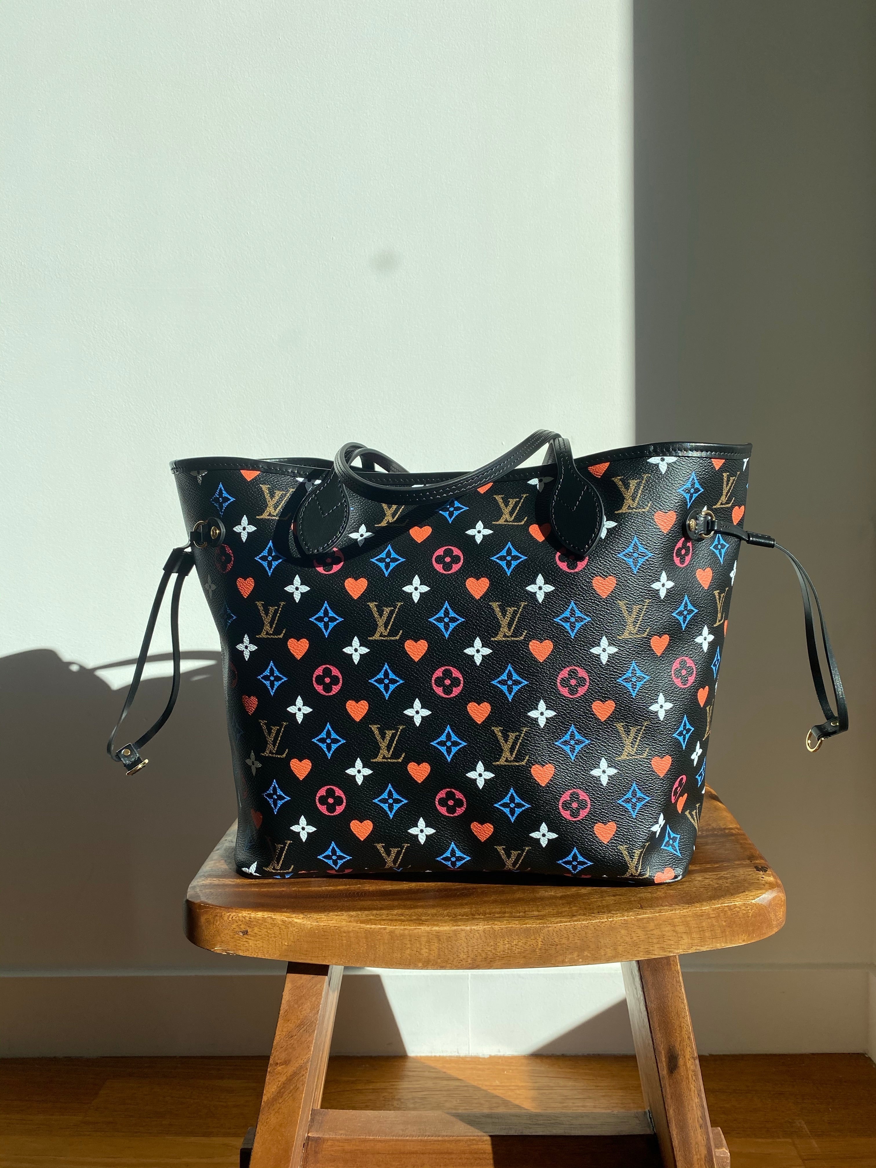 Louis Vuitton Neverfull MM Game On Monogram Canvas Black M57462