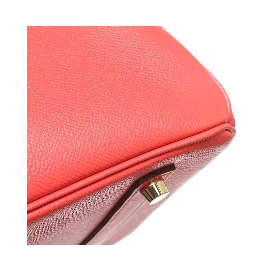Hermes Birkin 35 Rouge Pivoine Epsom Leather Gold Hardware