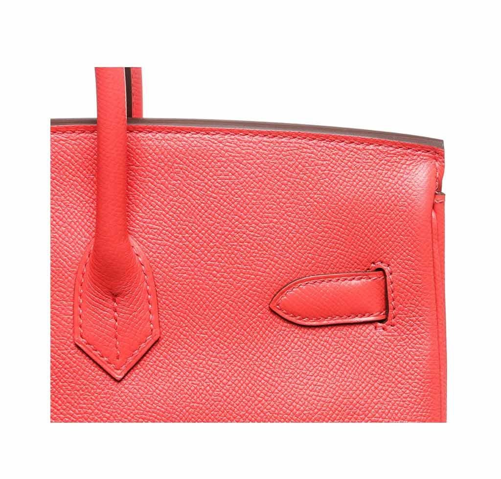 Hermes Birkin 35 Rouge Pivoine Epsom Leather Gold Hardware