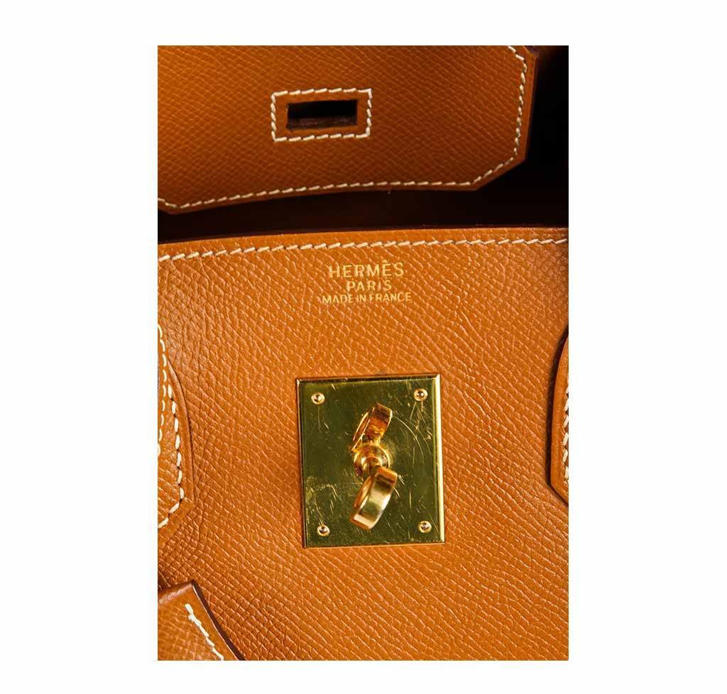 Hermes Birkin 30 Gold Epsom Leather Gold Hardware