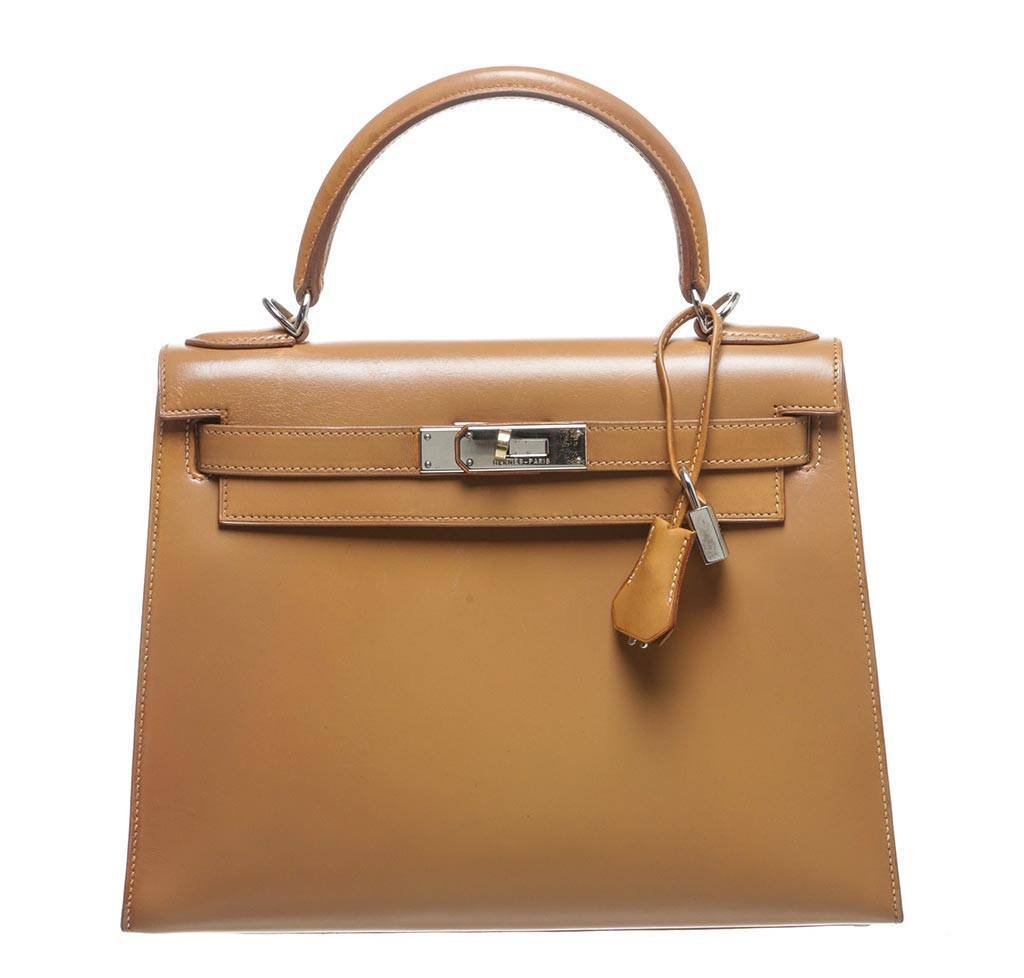 Hermes Kelly 32 Gold Natural Leather Gold Hardware