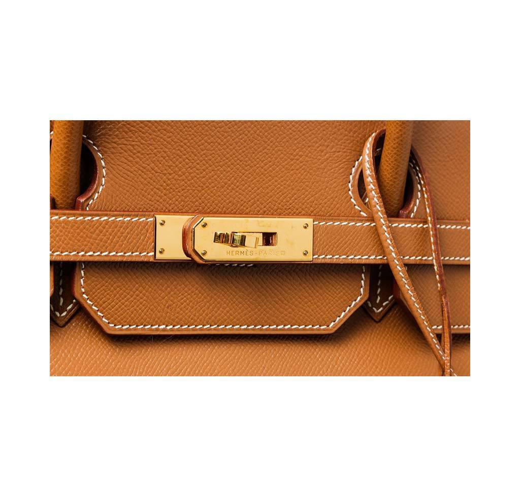 Hermes Birkin 40 Gold Epsom Leather Gold Hardware