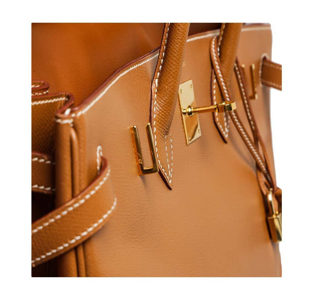 Hermes Birkin 40 Gold Epsom Leather Gold Hardware