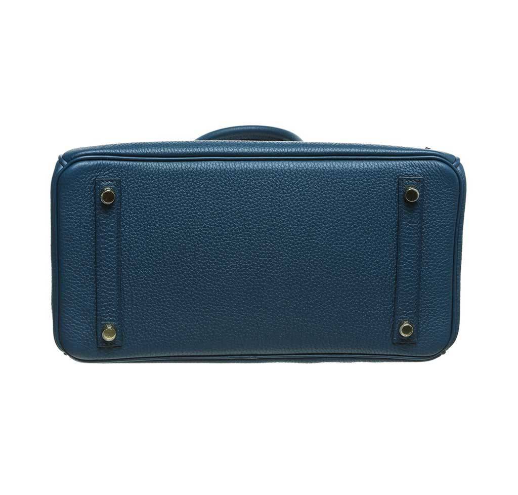 Hermes Birkin 30 Bleu Prusse Togo Leather Gold Hardware