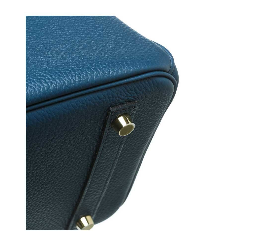 Hermes Birkin 30 Bleu Prusse Togo Leather Gold Hardware