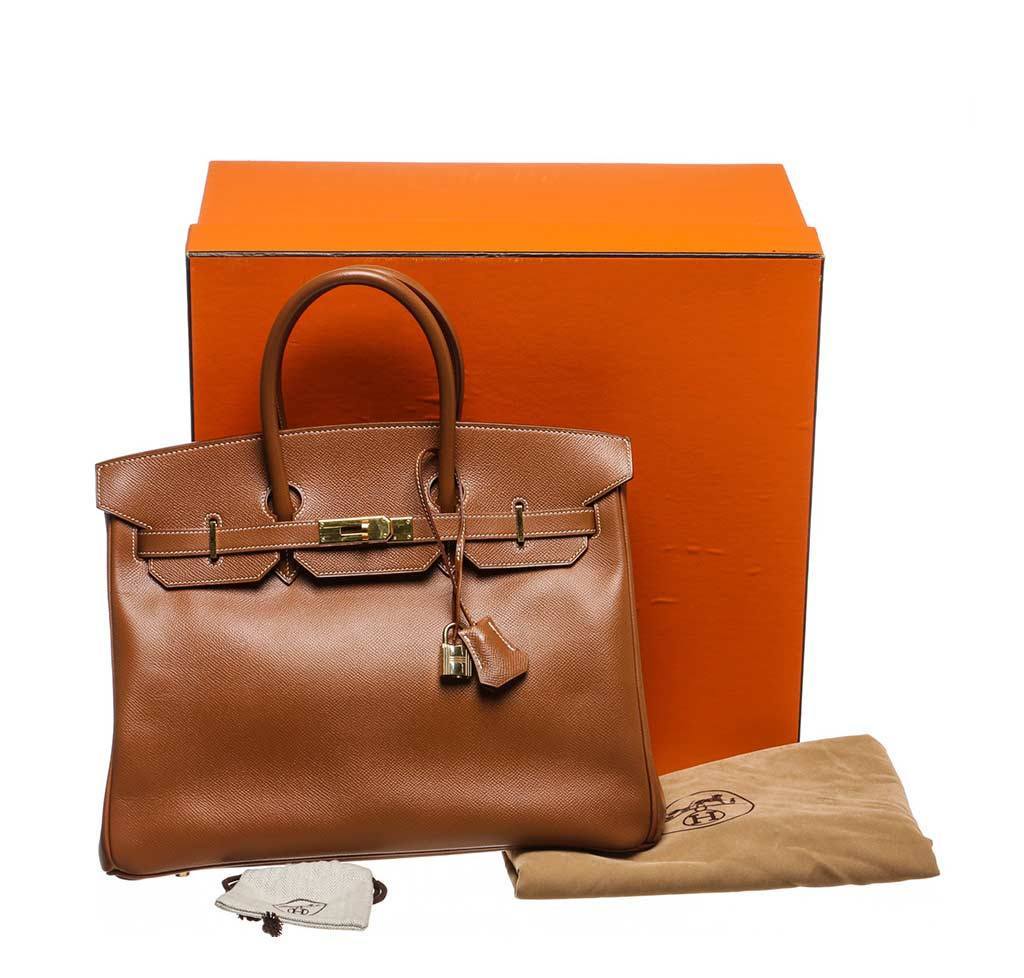 Hermes Birkin 35 Gold Epsom Leather Gold Hardware