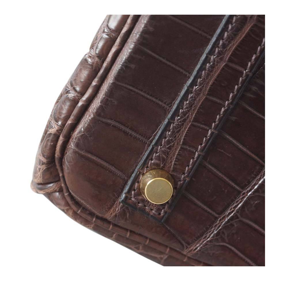 Hermes Birkin 30 Matte Havane Niloticus Crocodile Gold Hardware