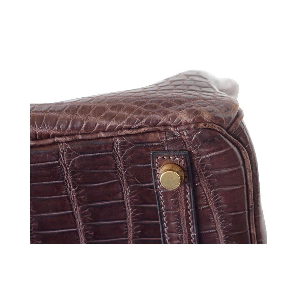Hermes Birkin 30 Matte Havane Niloticus Crocodile Gold Hardware