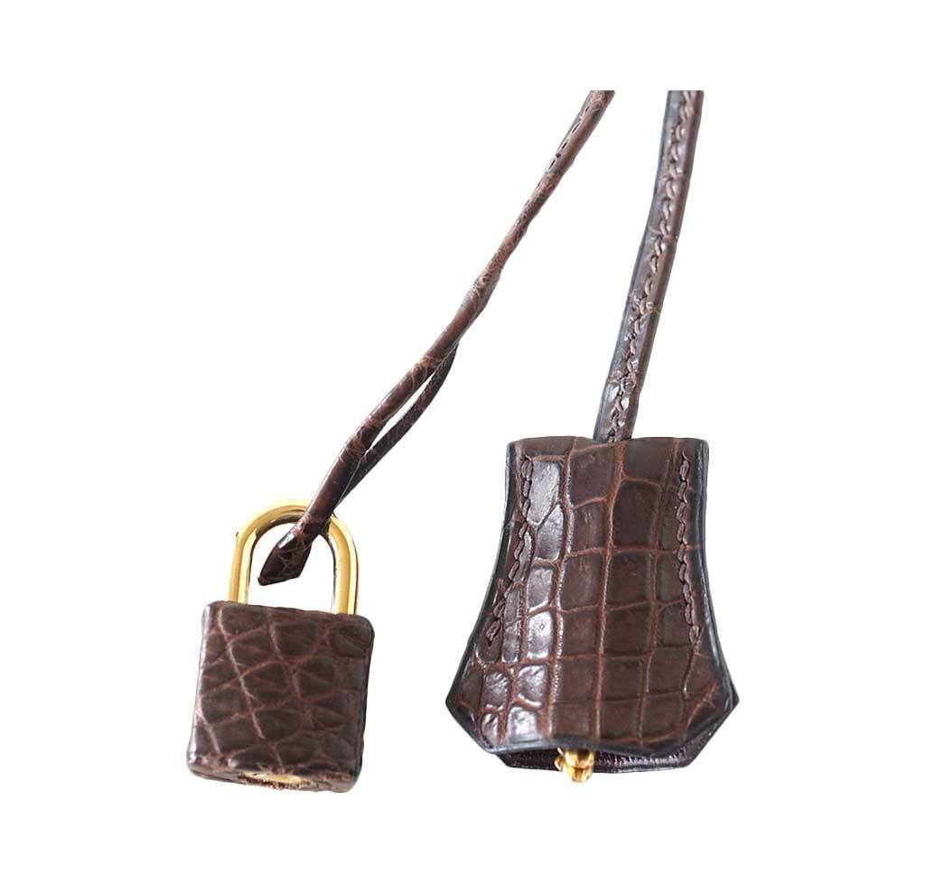 Hermes Birkin 30 Matte Havane Niloticus Crocodile Gold Hardware