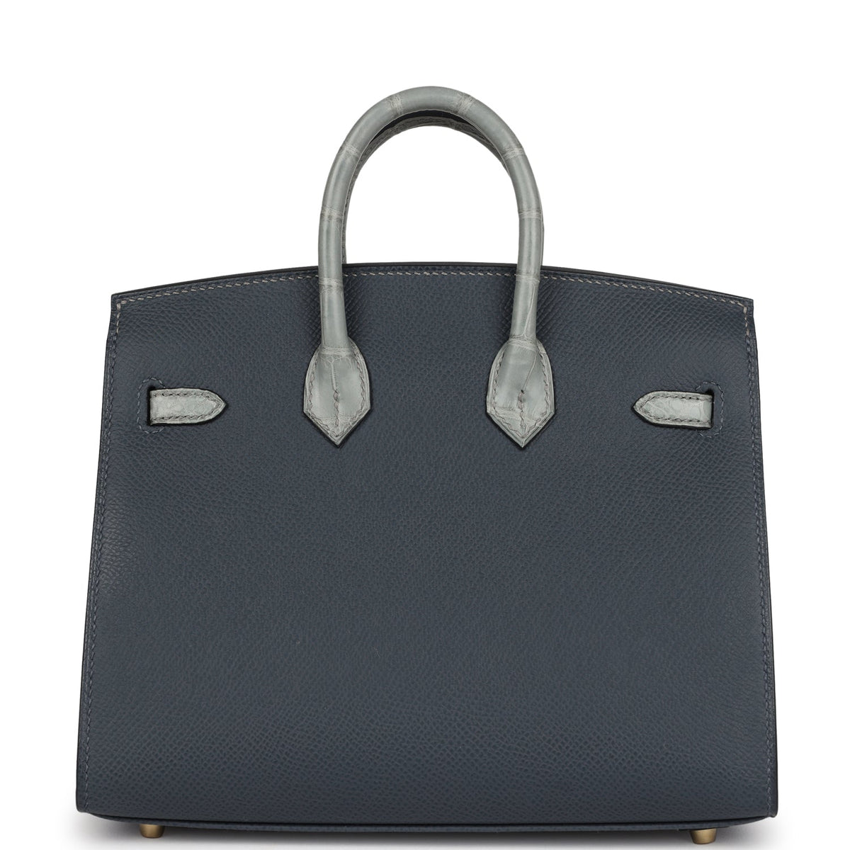 Hermes "Rainy Days" Sac Faubourg Birkin 20 Gris Misty Matte Alligator with Permabrass Hardware