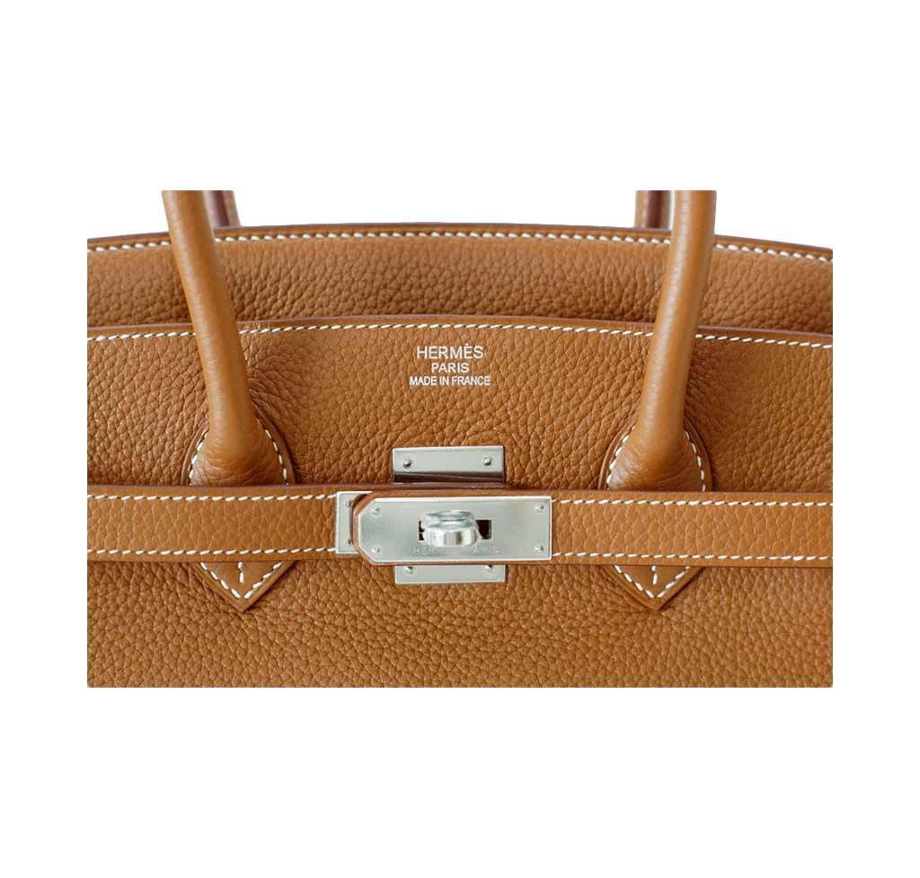 Hermes Birkin 35 Gold Togo Leather Palladium Hardware