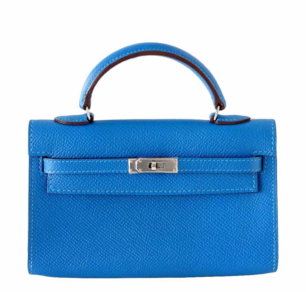 Hermes Tiny Kelly Mykonos Special Order Limited Edition Epsom Leather Palladium Hardware