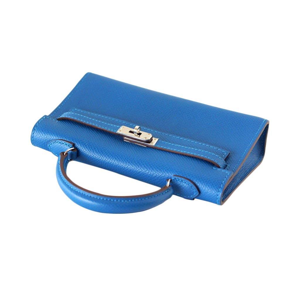 Hermes Tiny Kelly Mykonos Special Order Limited Edition Epsom Leather Palladium Hardware