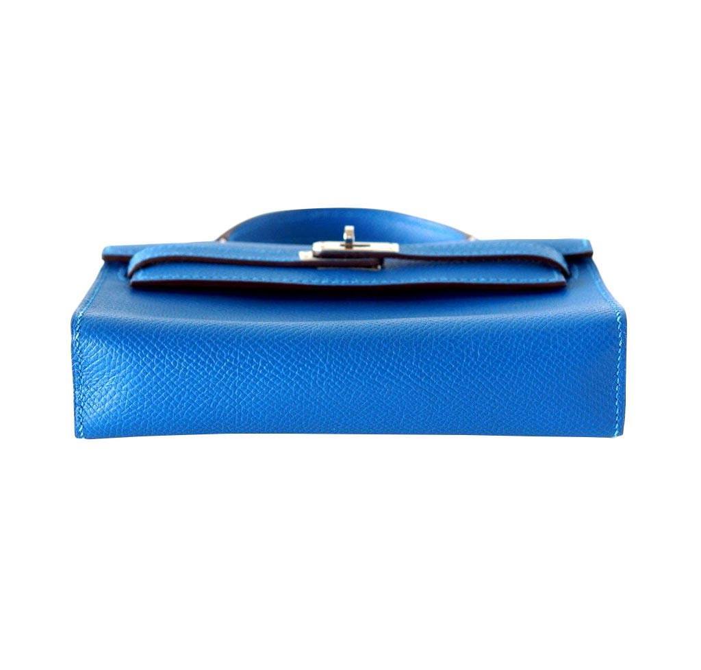 Hermes Tiny Kelly Mykonos Special Order Limited Edition Epsom Leather Palladium Hardware