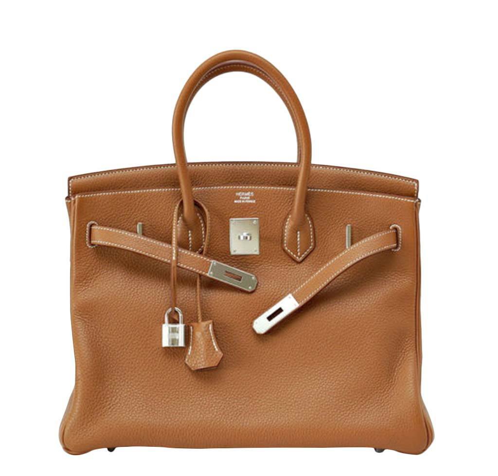 Hermes Birkin 35 Gold Togo Leather Palladium Hardware