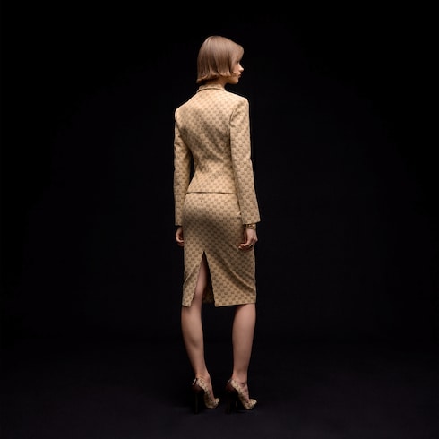 GG cotton canvas jacket - sand and beige