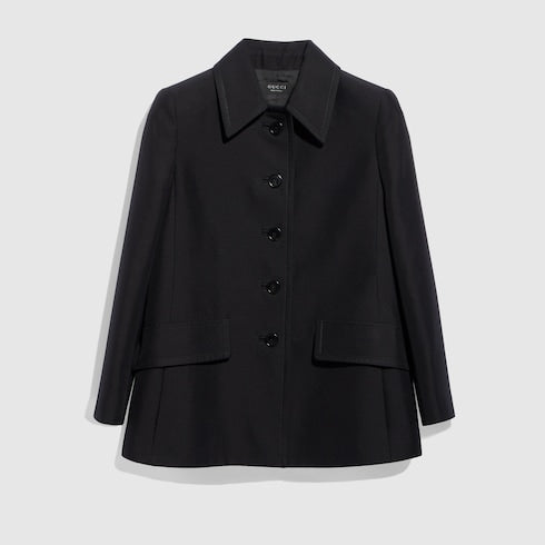 Linen blend caban - black