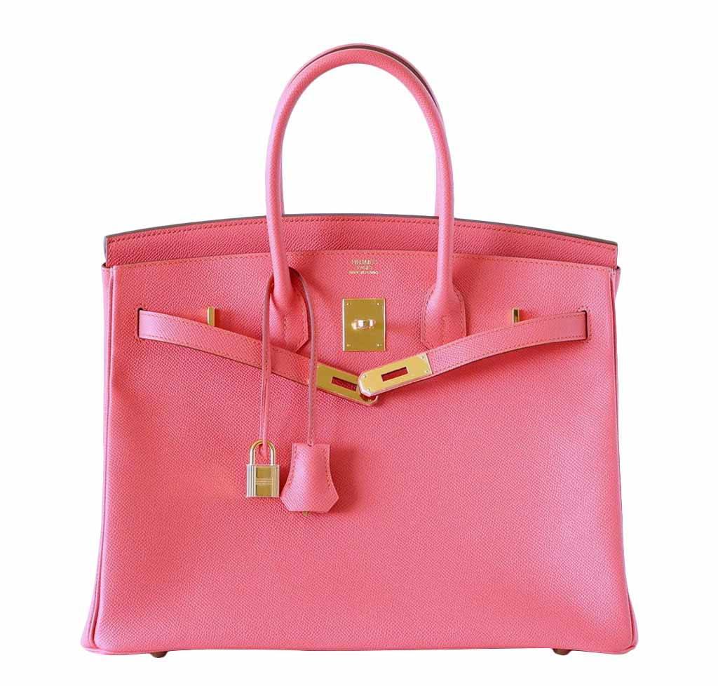 Hermes Birkin 35 Flamingo Epsom Leather Gold Hardware